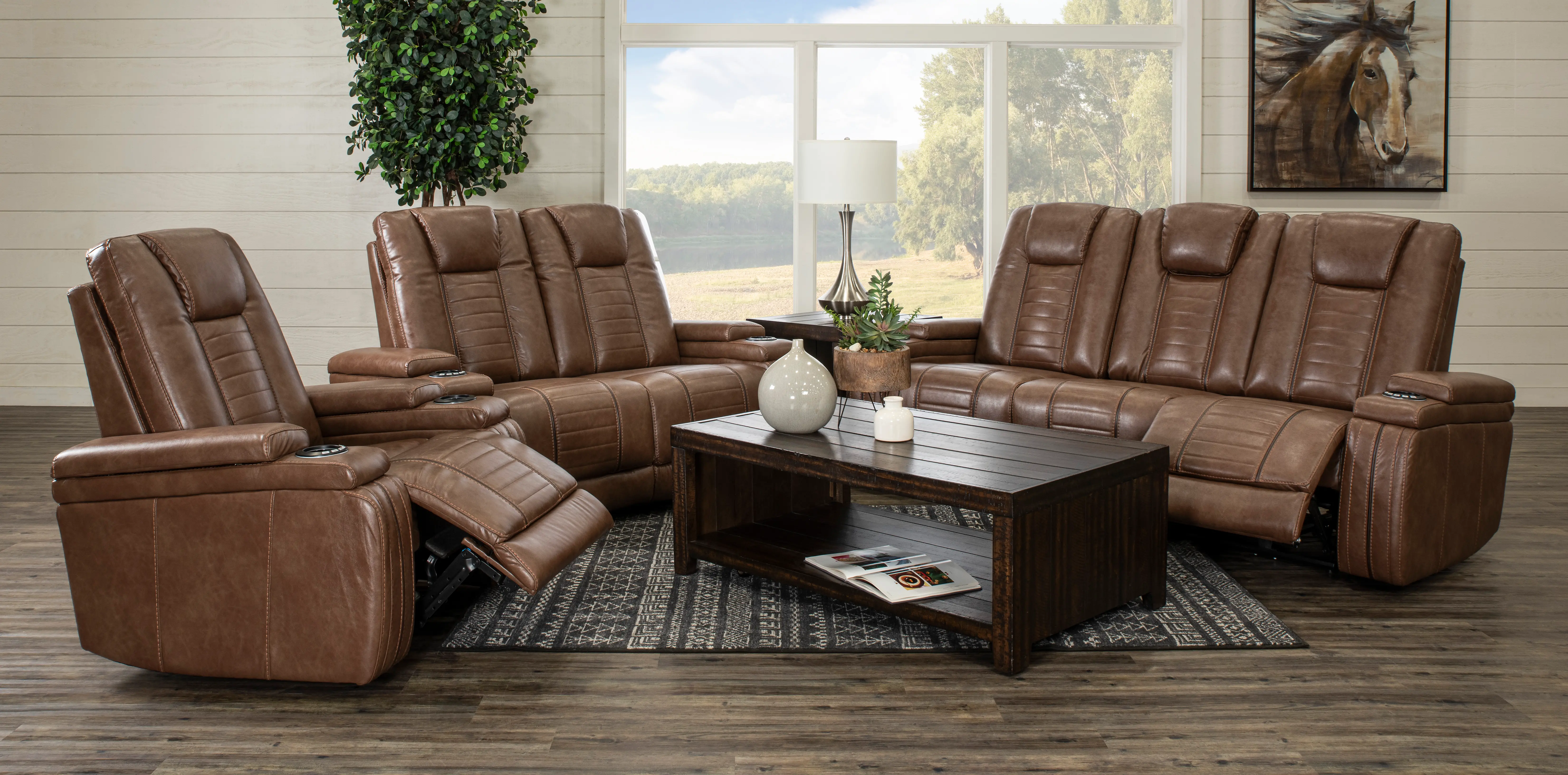 Umber Brown Power Reclining Loveseat - Megan-4