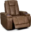 Clearance Umber Brown Modern Power Recliner - Megan