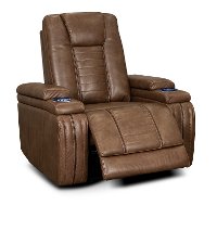 Umber Brown Modern Power Recliner - Megan-1