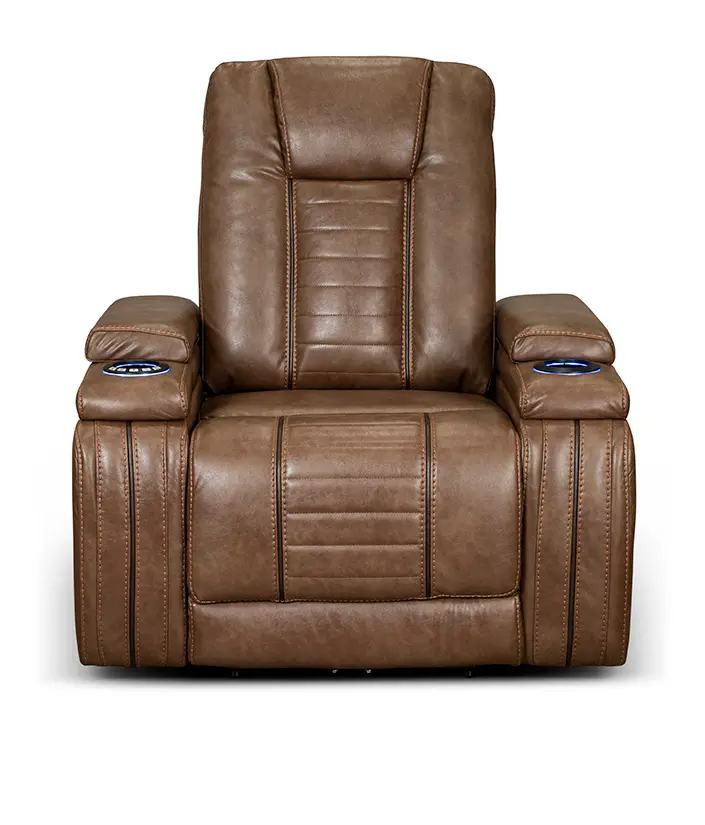 Umber Brown Modern Power Recliner - Megan-2
