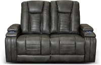 Tinsmith Gray Power Reclining Loveseat - Megan-1