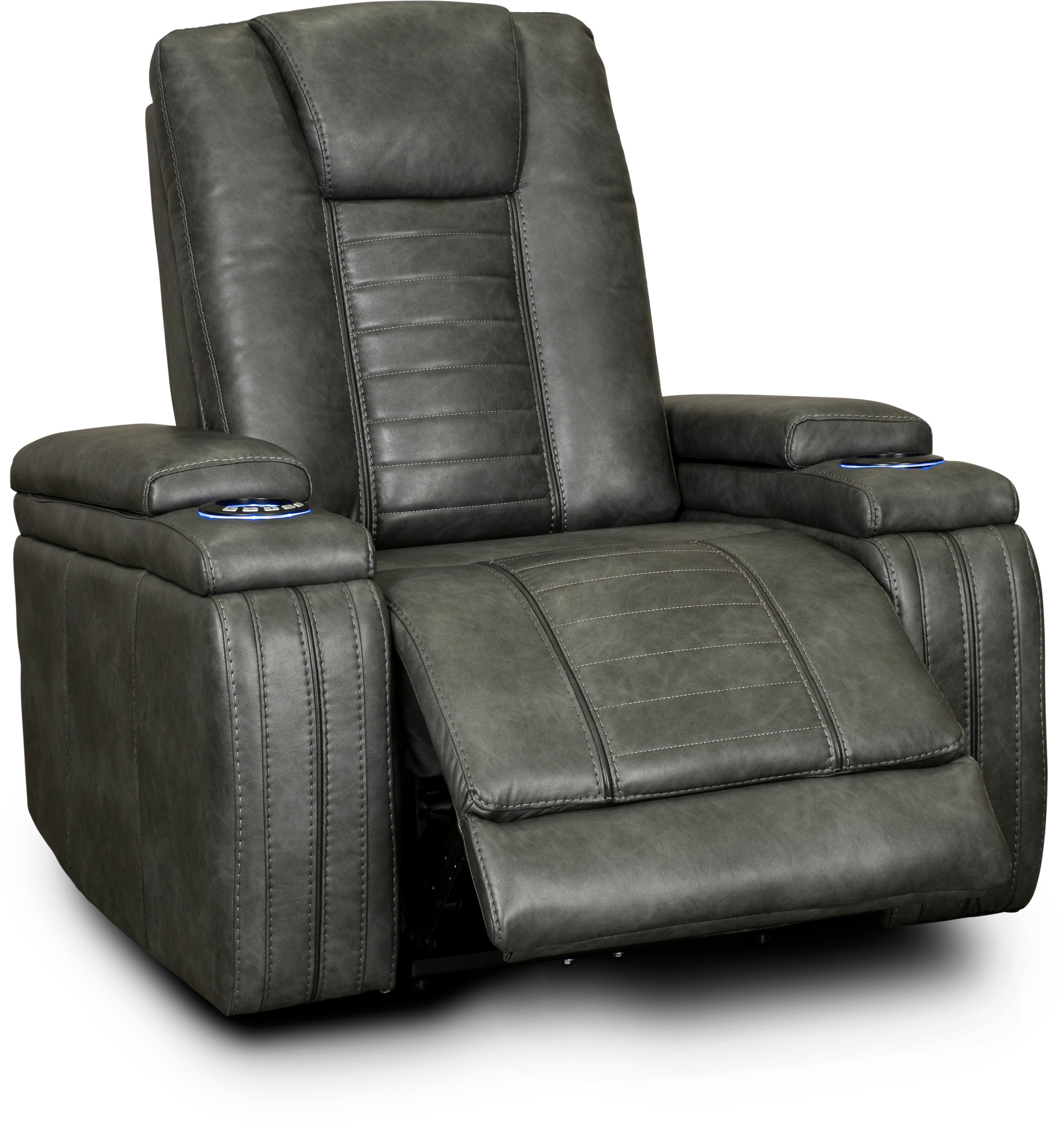 Tinsmith Gray Modern Power Recliner - Megan-1