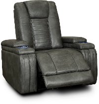 Tinsmith Gray Modern Power Recliner - Megan-1