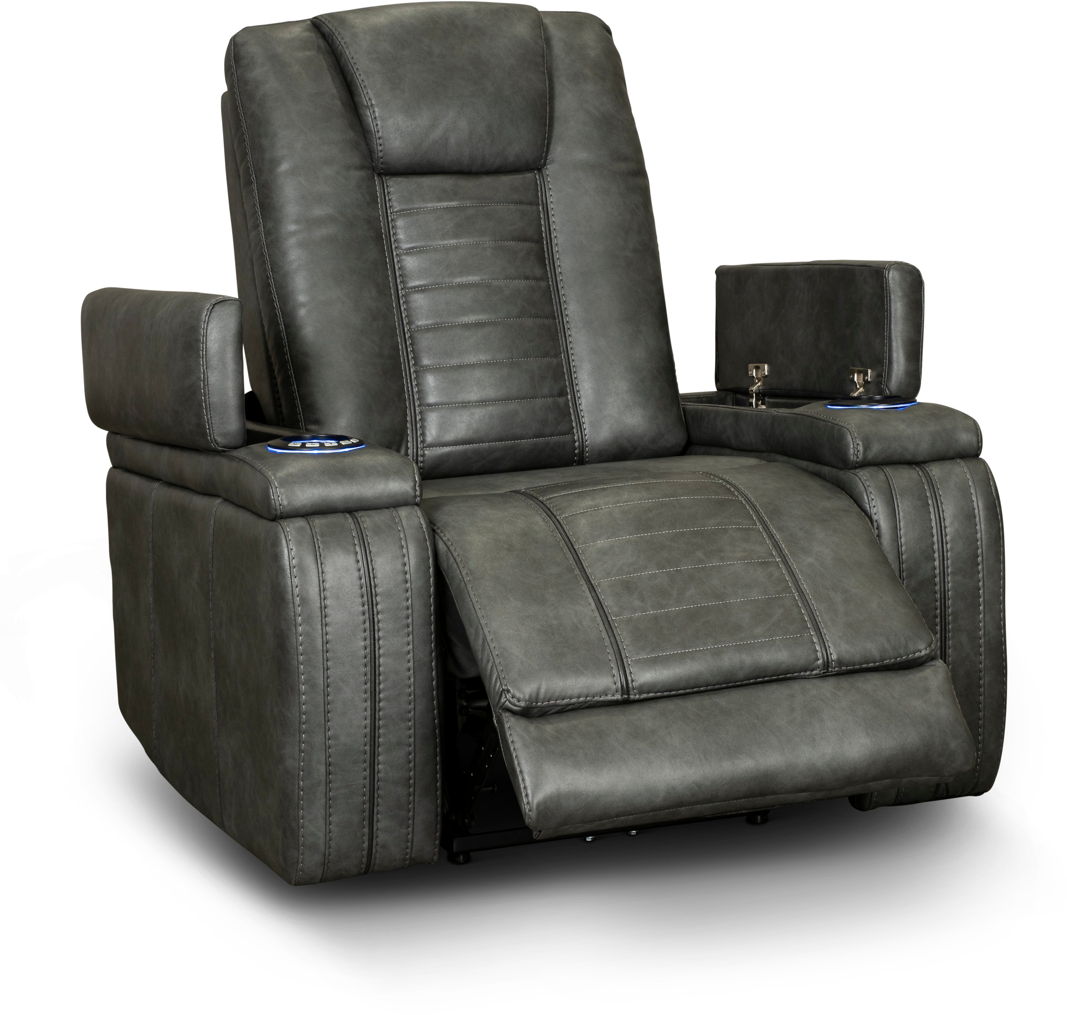 Tinsmith Gray Modern Power Recliner - Megan-3