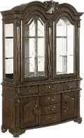 Renaissance Traditional Dark Brown Buffet and Hutch