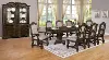 Clearance Renaissance Traditional Dark Brown 7 Piece Dining Set