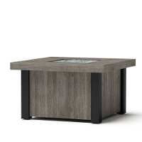 Contemporary Driftwood Gray Square Fire Pit - Cannes