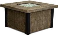 Contemporary Driftwood Gray Square Fire Pit - Cannes-4