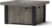 Contemporary Driftwood Gray Square Fire Pit - Cannes-5