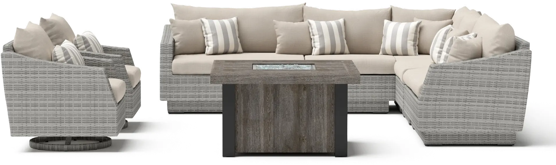 Cannes Gray Patio Motion Club Chair-3