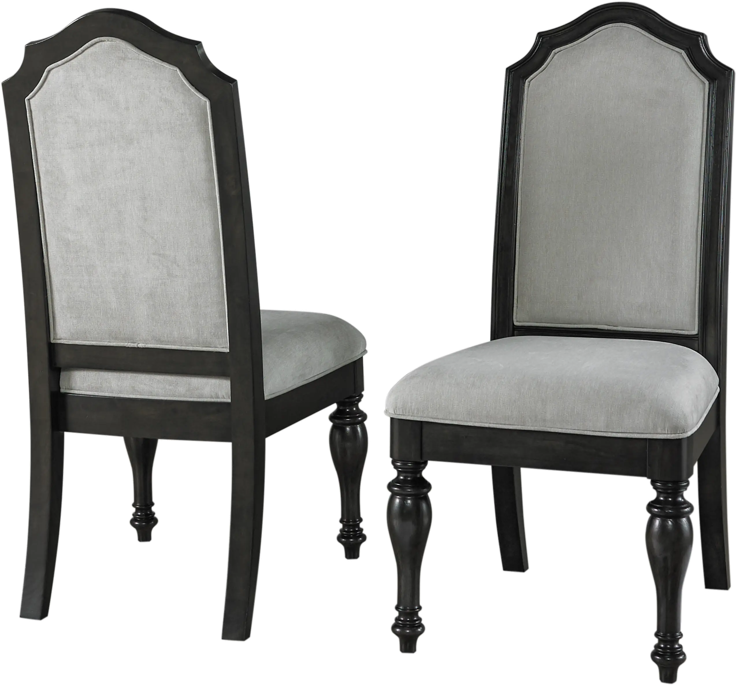 Traditional Dark Brown Upholstered Dining Room Chair - Timeless-1