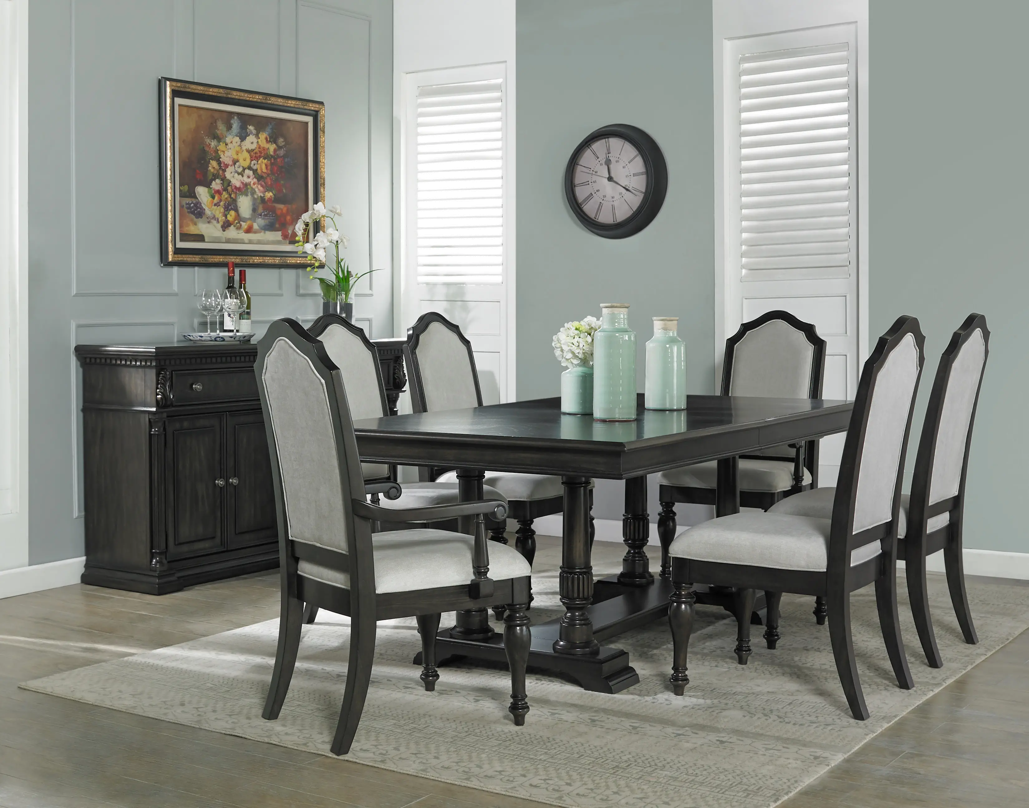 Traditional Dark Brown Upholstered Dining Room Chair - Timeless-2