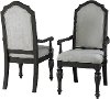 Traditional Dark Brown Upholstered Dining Room Armchair - Timeless