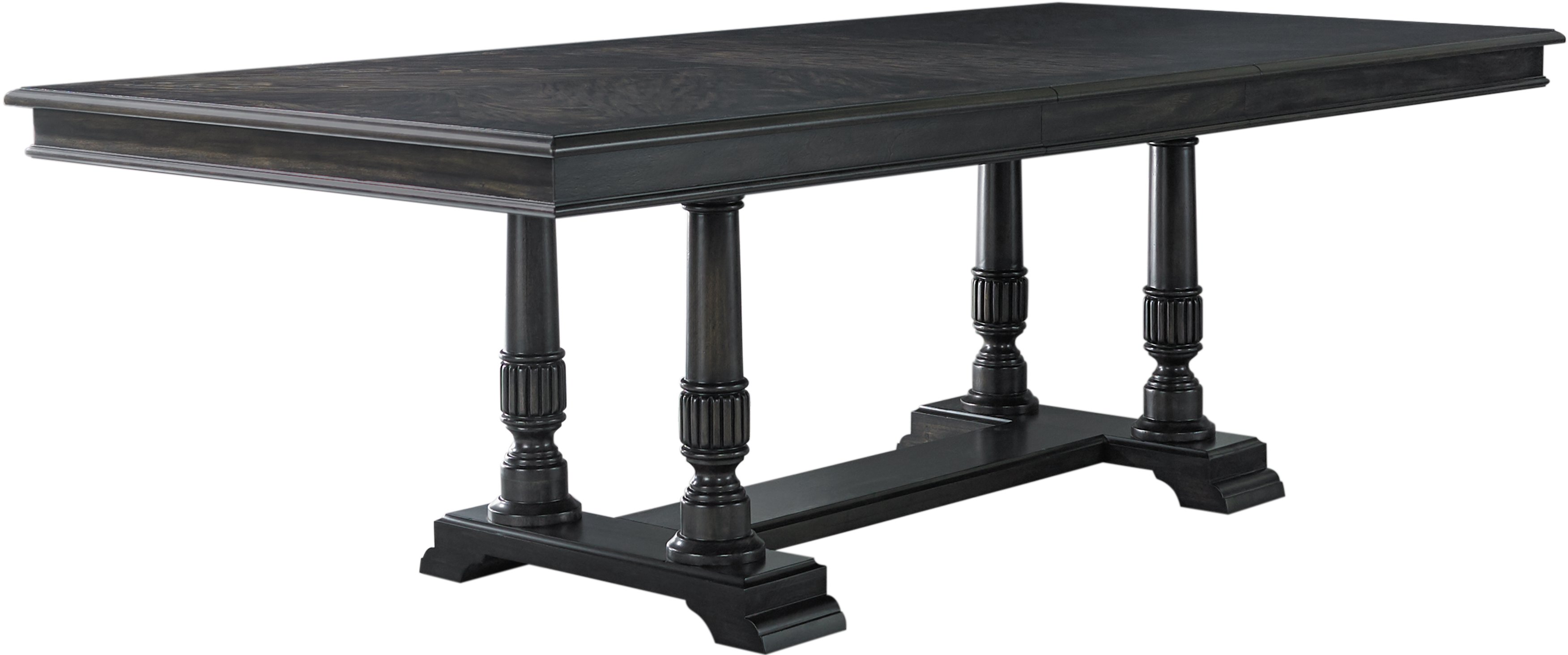 Traditional Dark Brown Dining Room Table - Timeless-1