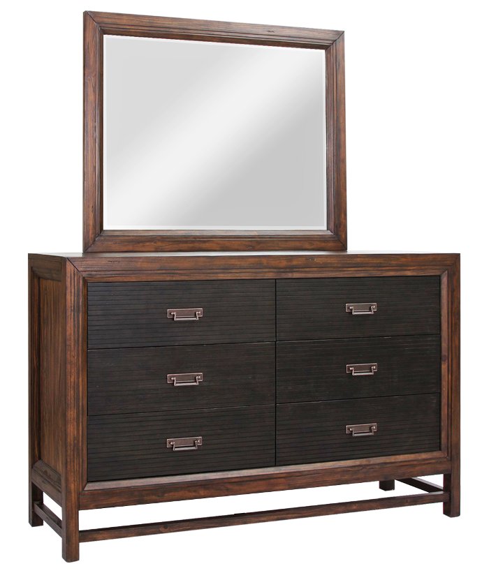 Branson Classic Two-Tone Brown and Black Dresser