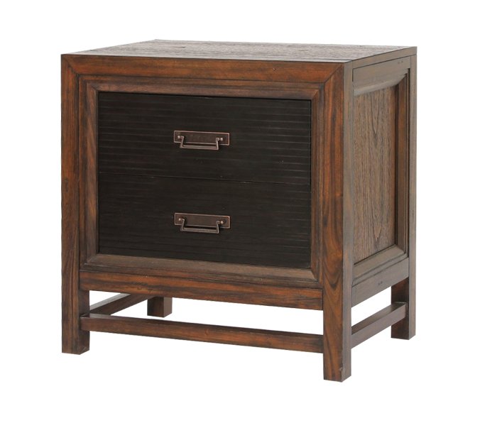 Branson Classic Two-Tone Brown and Black Nightstand