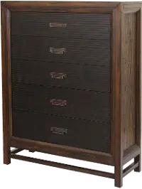 Branson Brown and Black Chest of Drawers