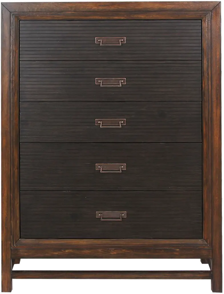Branson Brown and Black Chest of Drawers-2