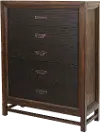 Clearance Branson Brown and Black Chest of Drawers