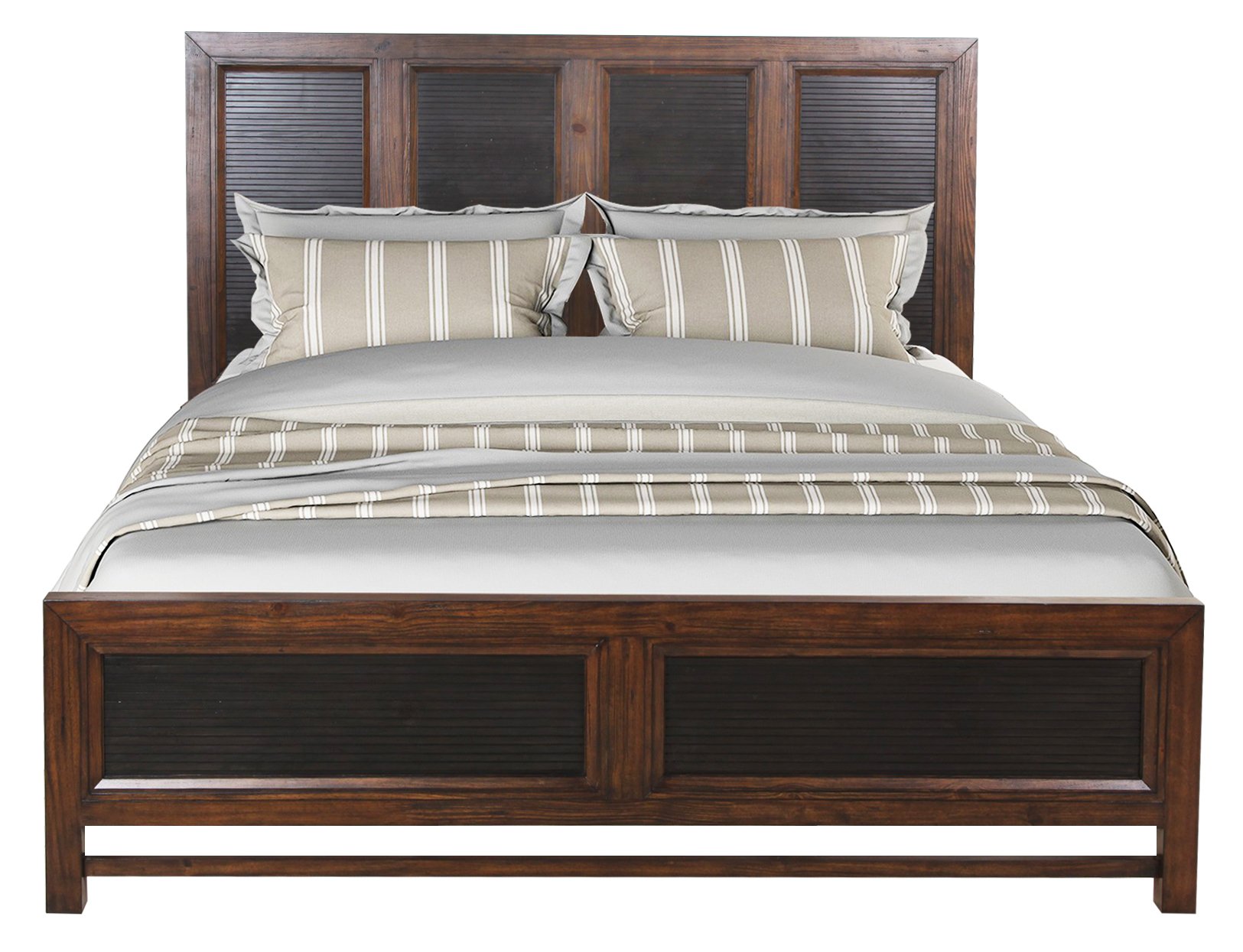 Branson Classic Two-Tone Brown and Black King Bed-2