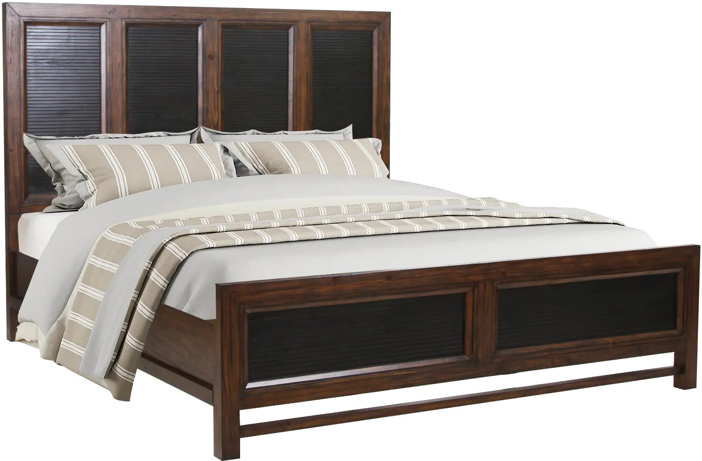 Branson Brown and Black Queen Bed-1