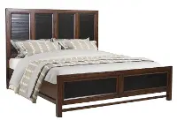 Branson Brown and Black Queen Bed