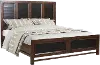 Clearance Branson Brown and Black Queen Bed