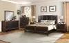 Clearance Branson Brown and Black 4 Piece Queen Bedroom Set