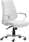 White Contemporary White Low Office Chair - Enterprise
