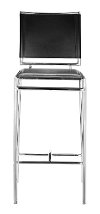 Chrome and Black Bar Stool (Set of 2) - Soar