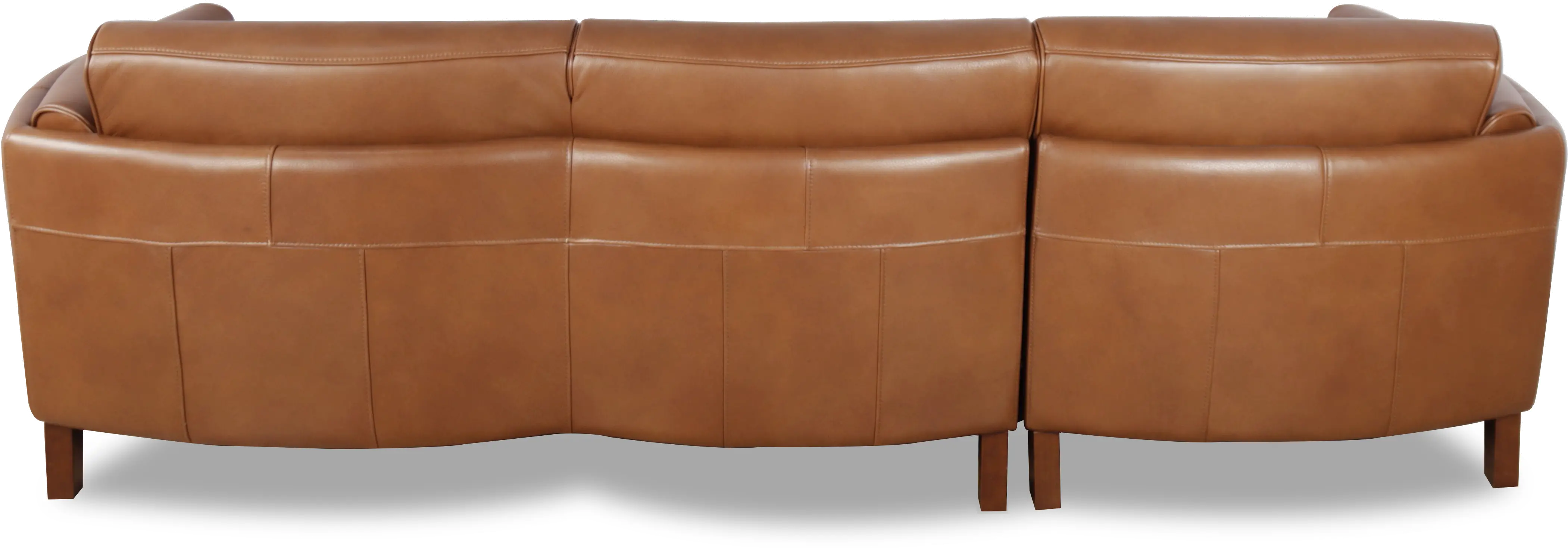 Brown Leather 2 Piece Sectional with LAF Chaise - Pacer-4