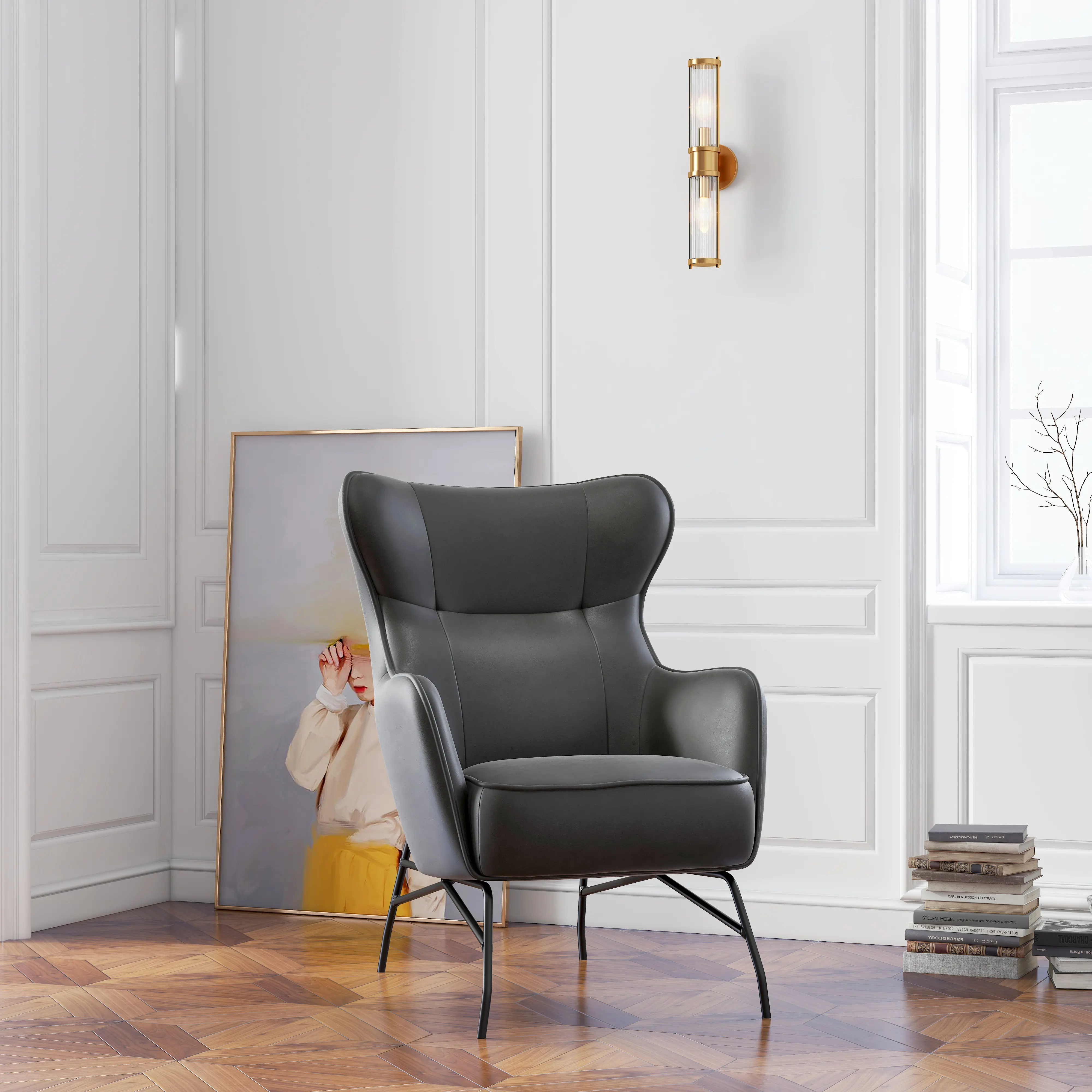 Franky Black Accent Chair-1