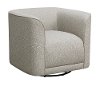 Modern Gray U-Shape Swivel Accent Chair - Whirlaway