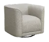 Whirlaway Modern Gray U-Shape Swivel Accent Chair