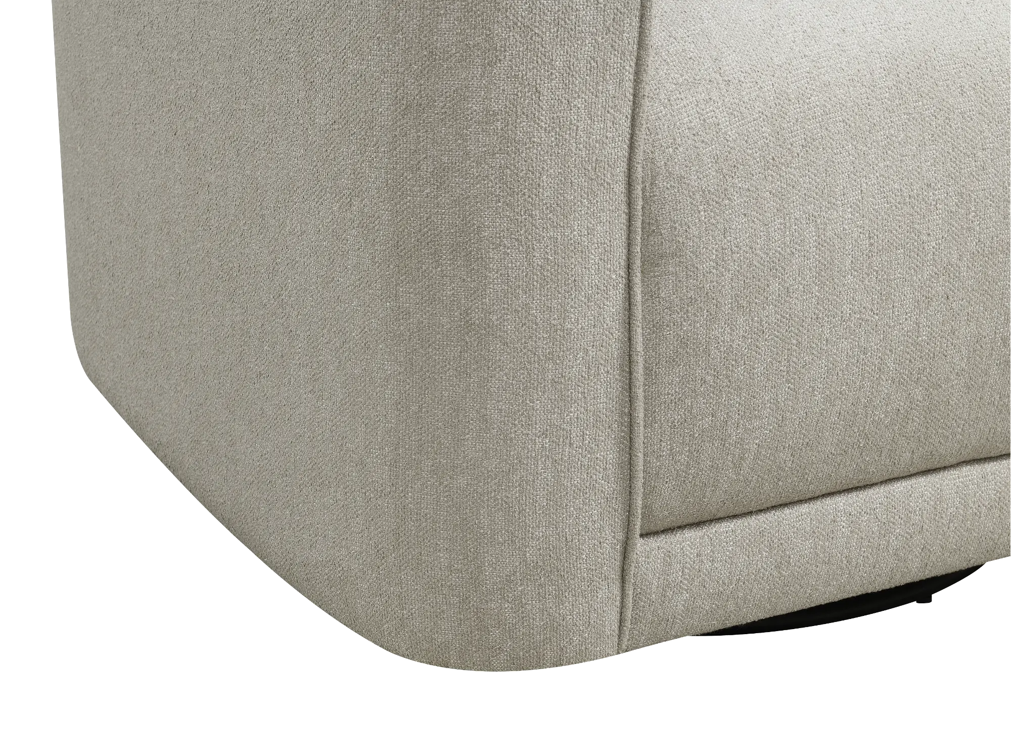 Whirlaway Modern Gray U-Shape Swivel Accent Chair-2