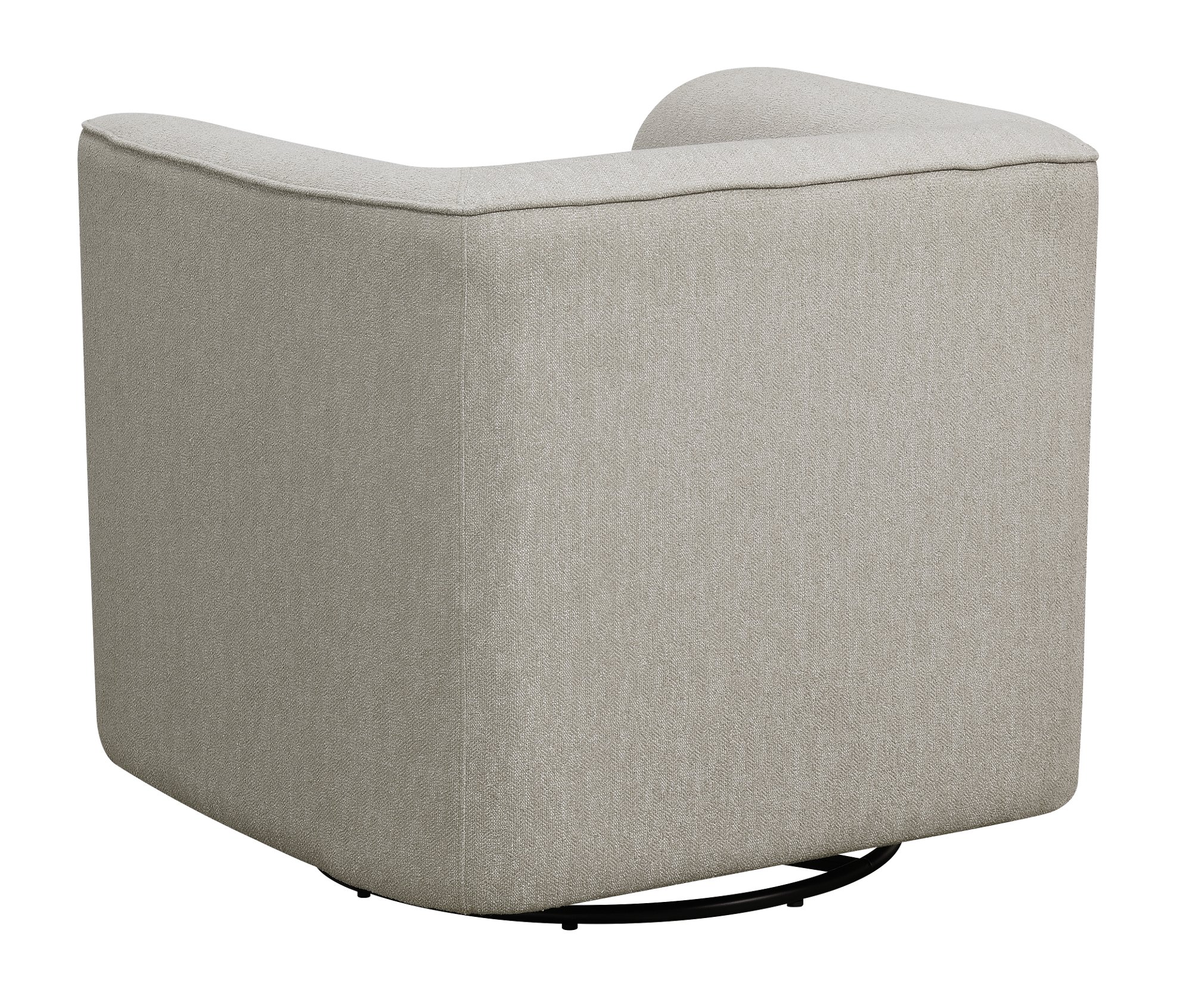 Whirlaway Modern Gray U-Shape Swivel Accent Chair-3