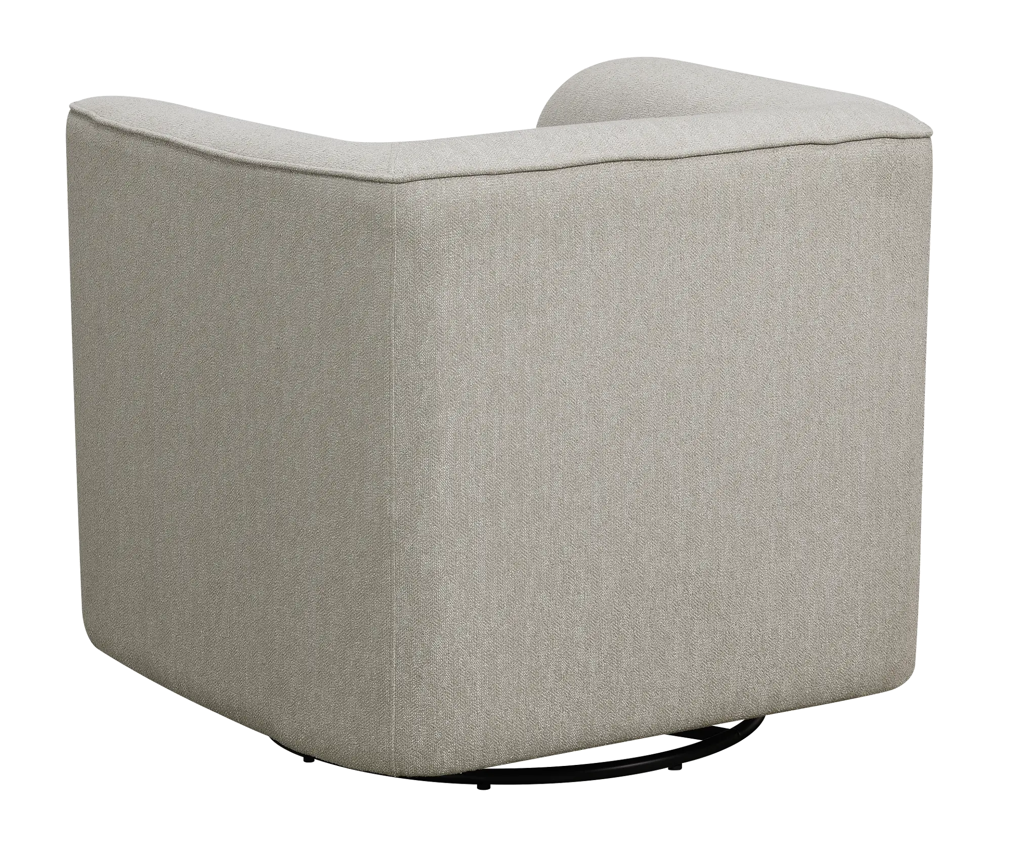 Whirlaway Modern Gray U-Shape Swivel Accent Chair-3