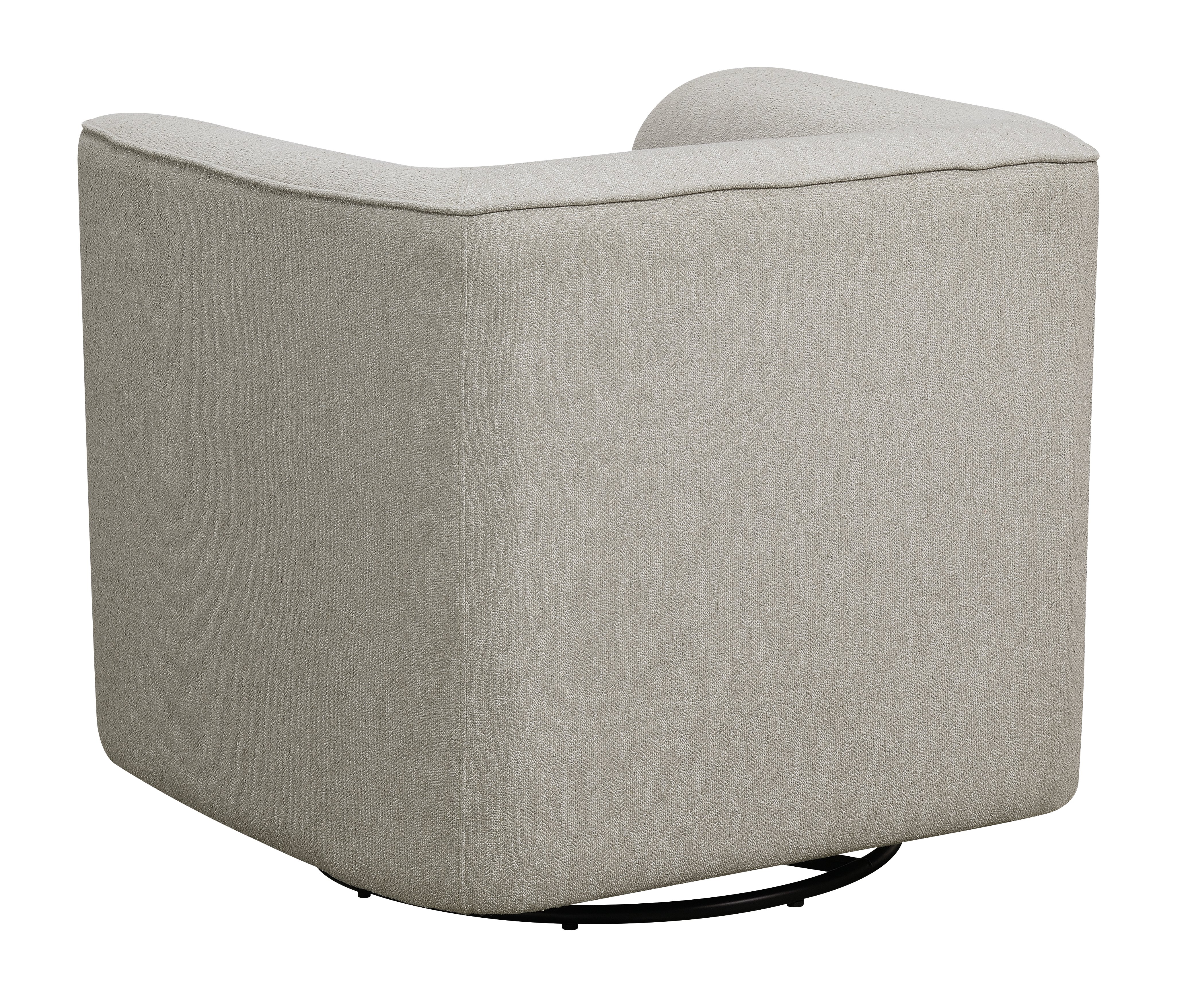 Whirlaway Modern Gray U-Shape Swivel Accent Chair-5