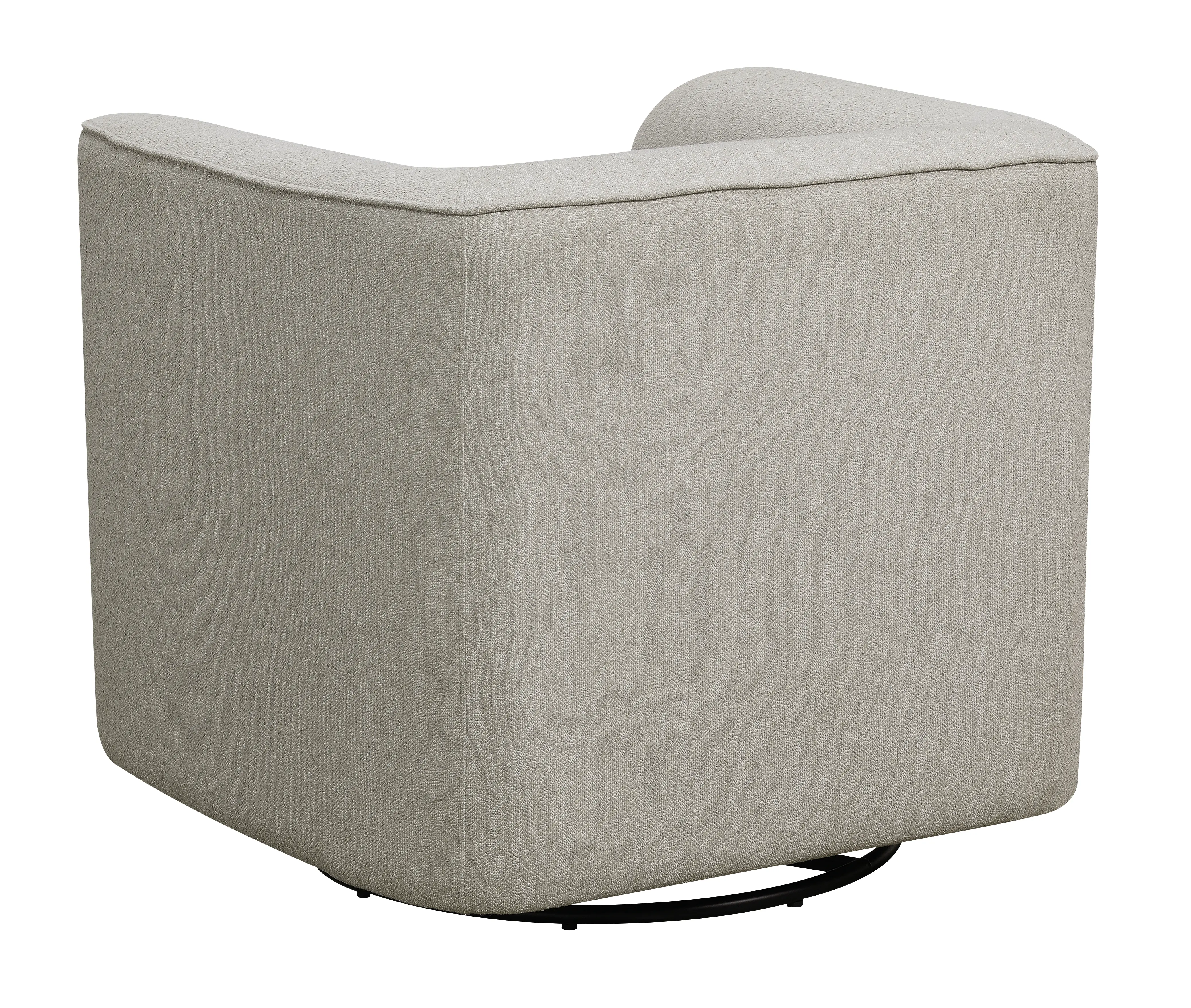 Whirlaway Modern Gray U-Shape Swivel Accent Chair-5