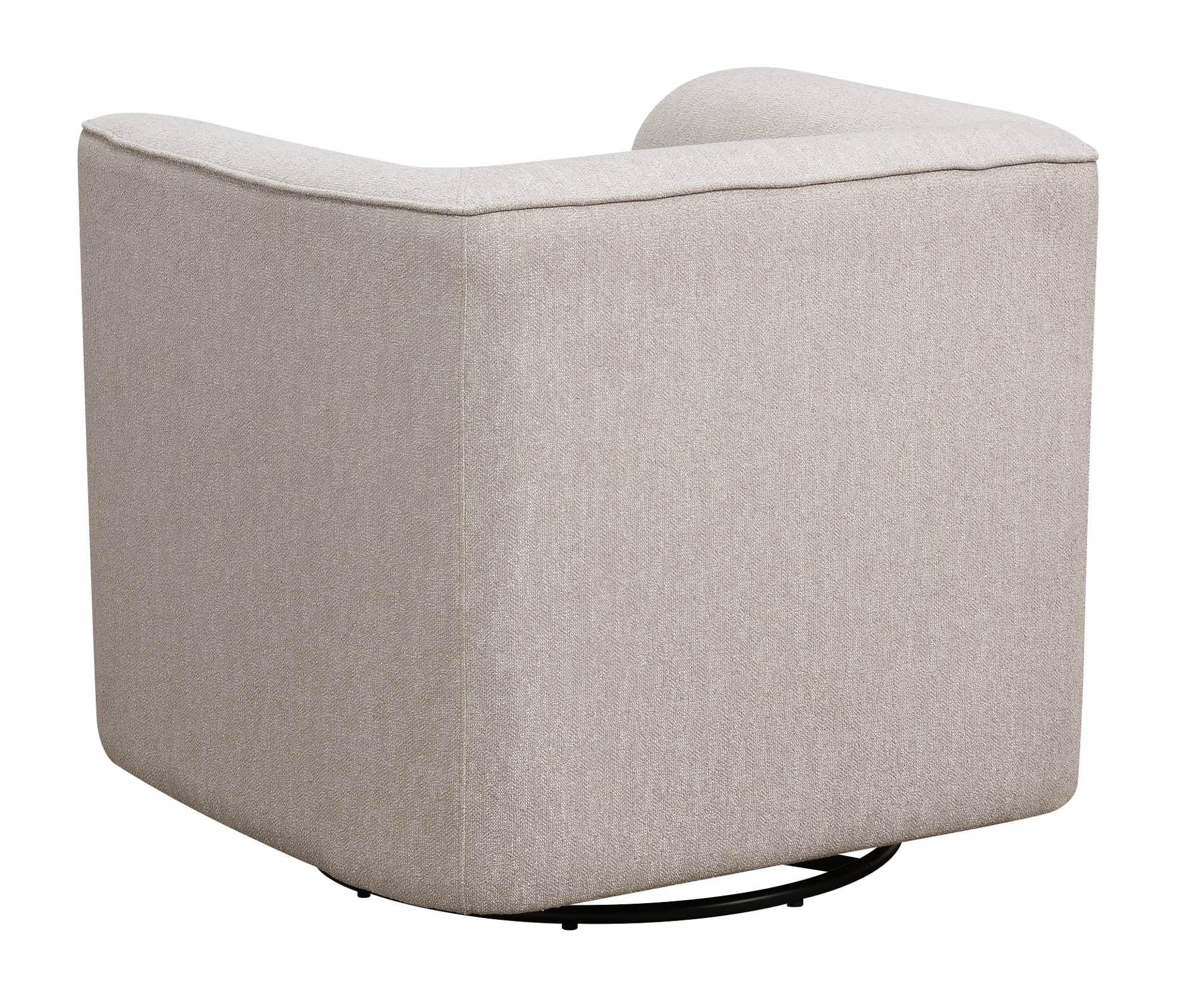 Modern Beige U-Shape Swivel Accent Chair - Whirlaway-3