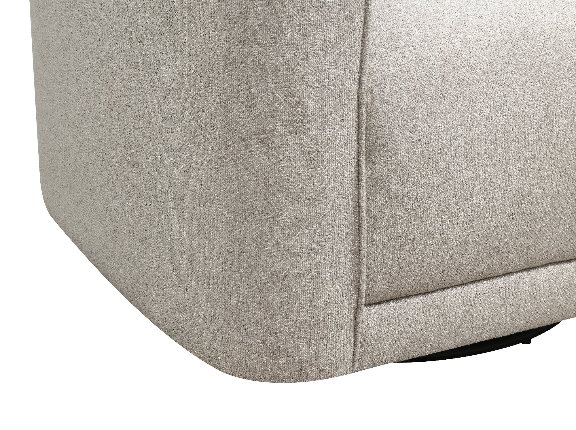 Modern Beige U-Shape Swivel Accent Chair - Whirlaway-4