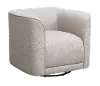 Modern Beige Whirlaway U-Shape Swivel Accent Chair