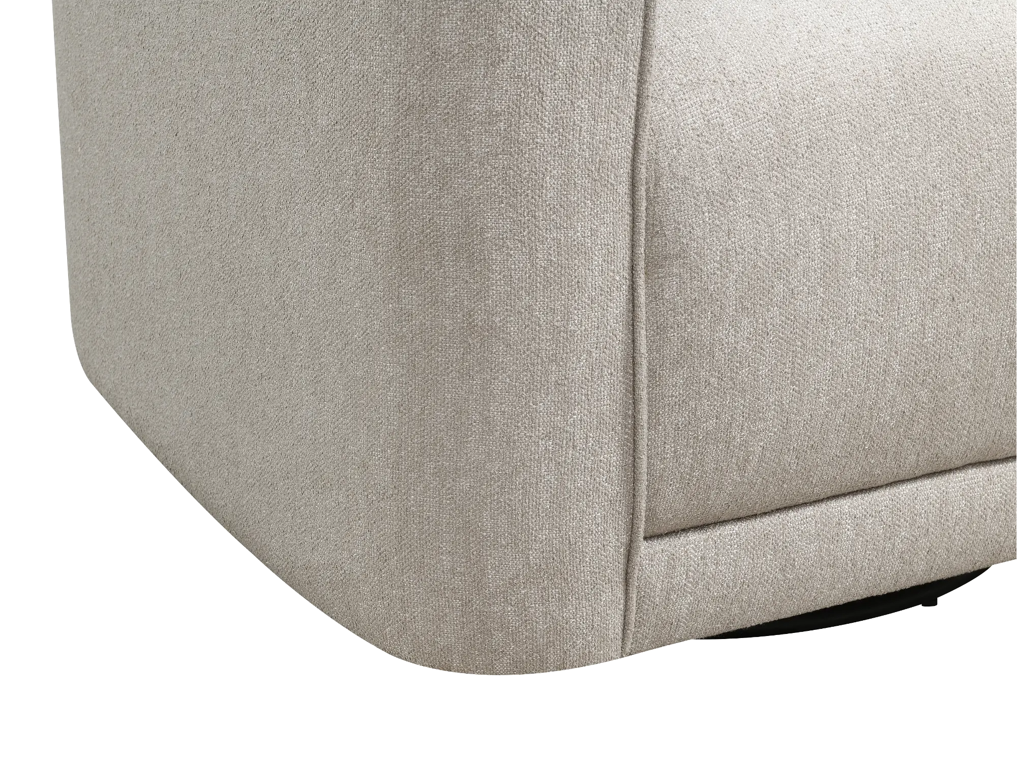 Modern Beige Whirlaway U-Shape Swivel Accent Chair-4