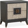 Contemporary Black and Gray Nightstand - Ryker