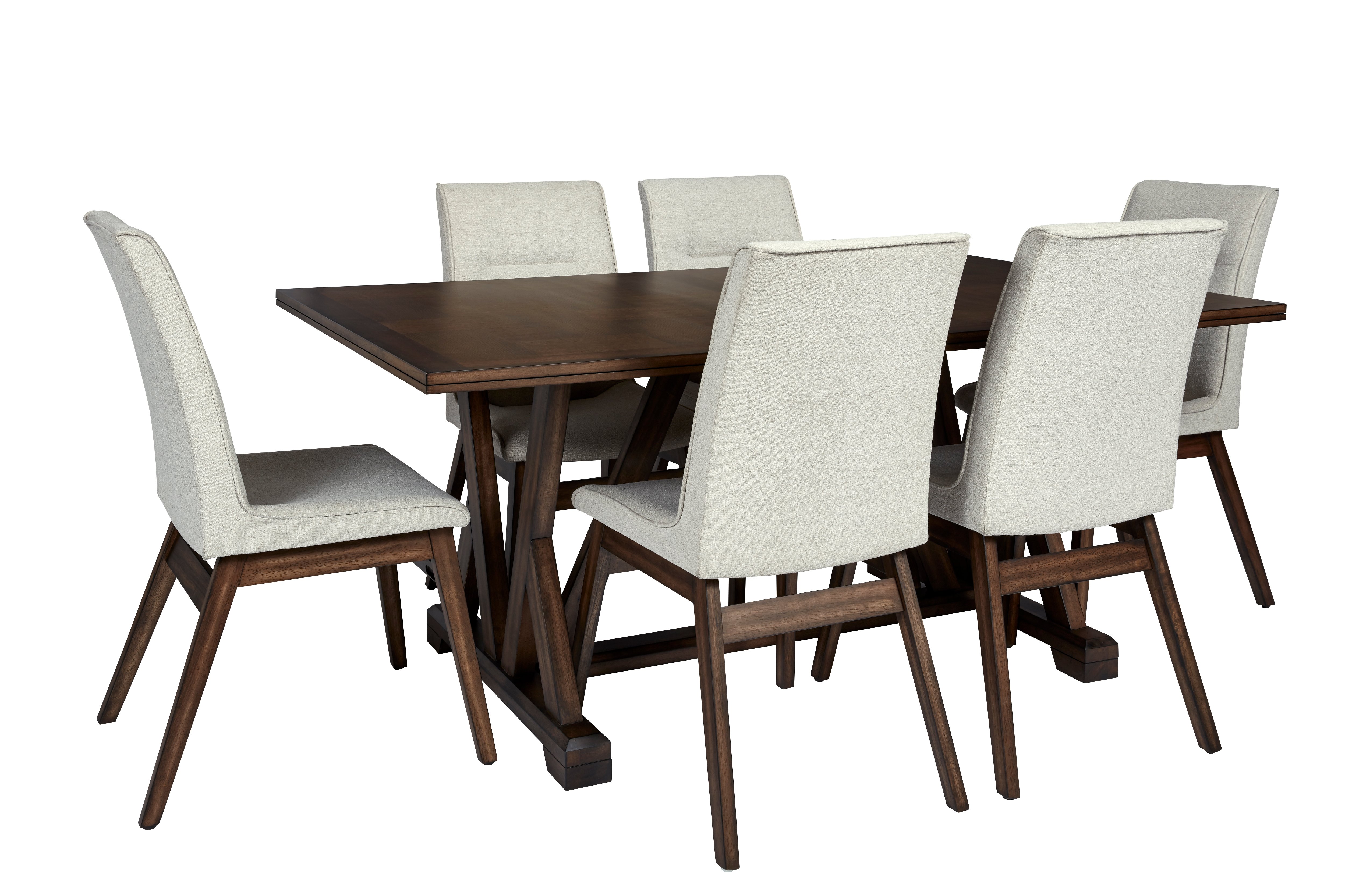Mid Century Modern Brown Wood Dining Room Table - Mimosa-2