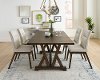 Mid Century Modern Walnut Brown 5 Piece Dining Room Set - Mimosa