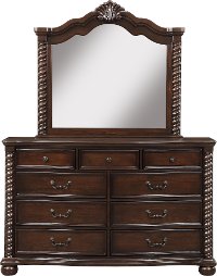 Traditional Brown Cherry Dresser - Montarosa