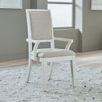 Contemporary White Dining Room Armchair - Mirage