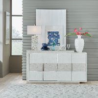 Contemporary White Dining Room Buffet - Mirage