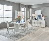 Contemporary White 5 Piece Dining Room Set - Mirage